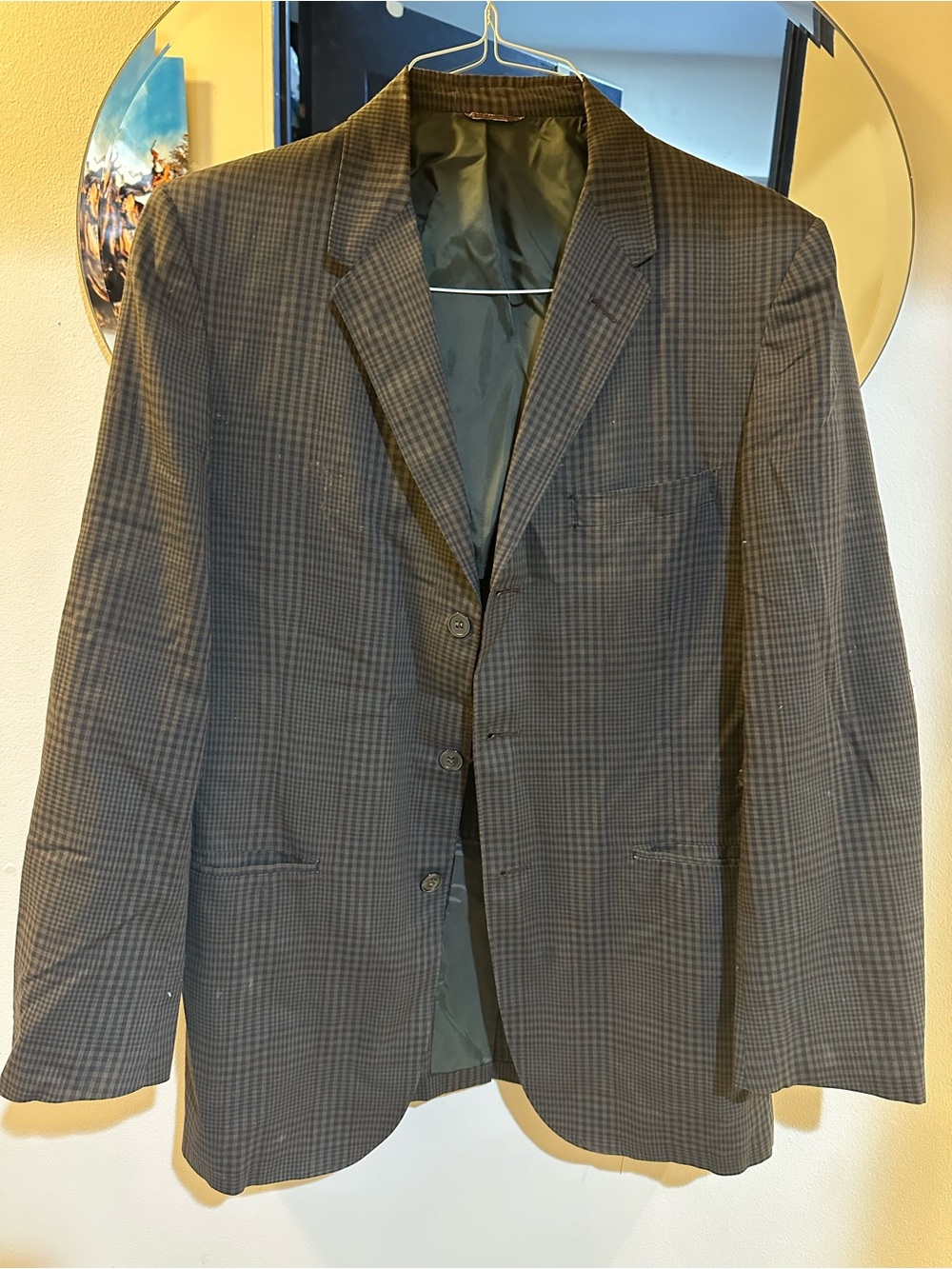 Vintage 1960s Fieldston Mavest Jordan Marsh Plaid Sport Coat Blazer 36 38